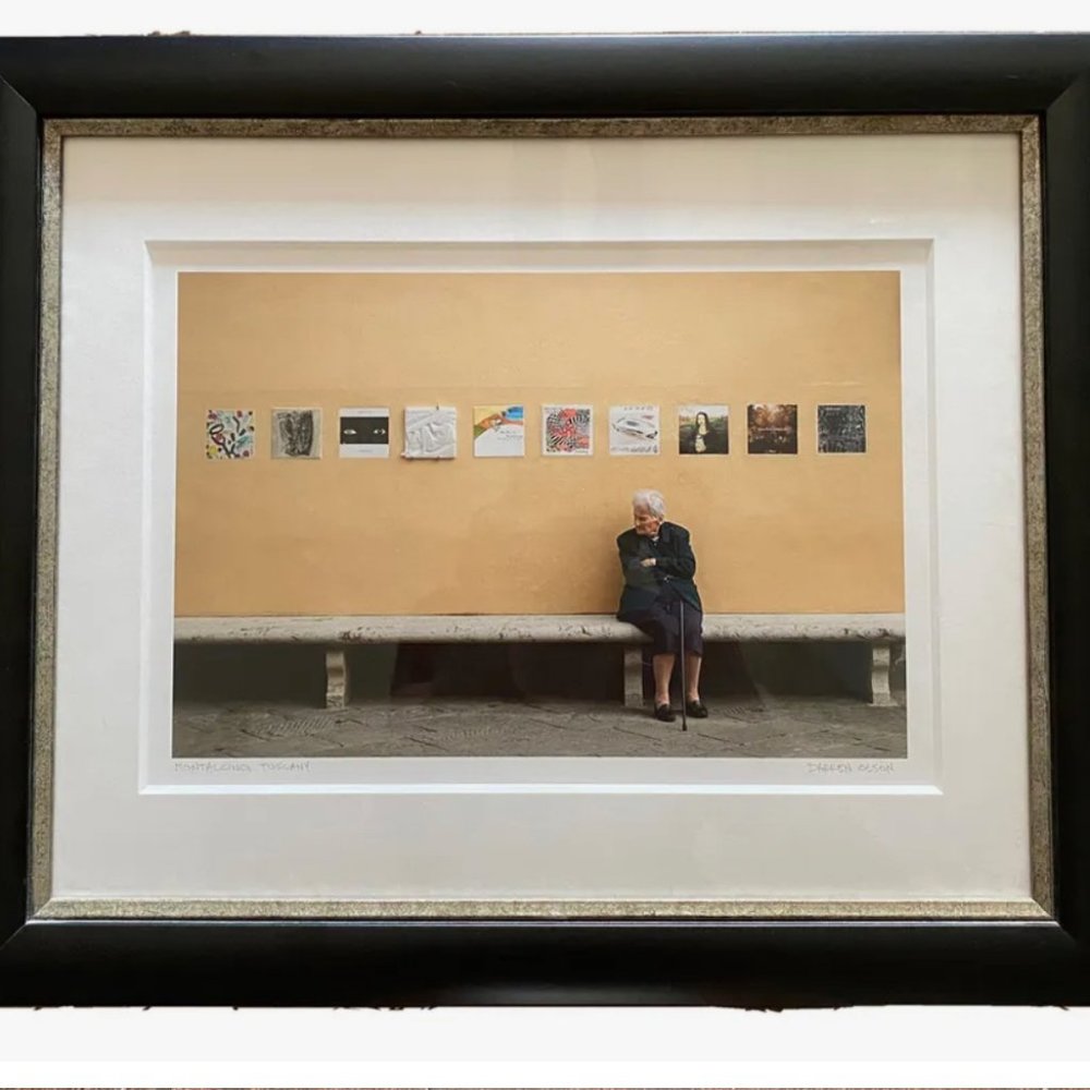 Framed Art Darren Olson Tuscany Italy Italian Grandma Photograph